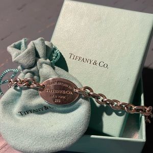 Tiffany & Co.  RTT Oval Bracelet Sterling Silver 7.5"